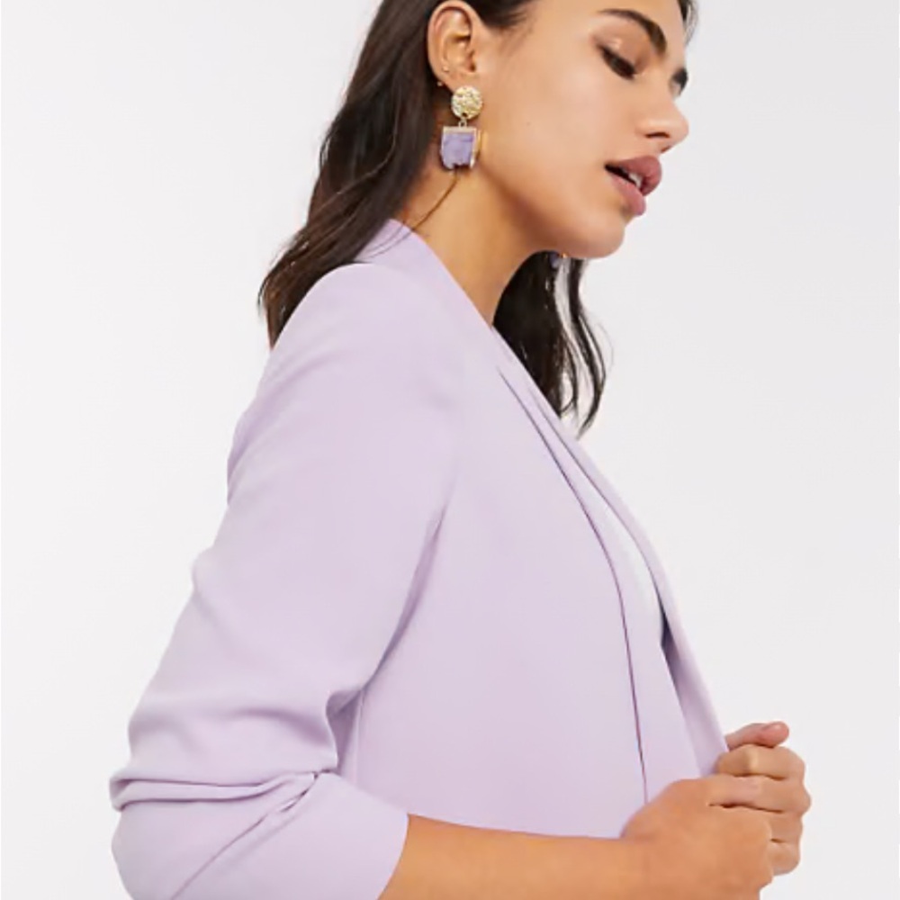 Express Lilac Open-Front Blazer
